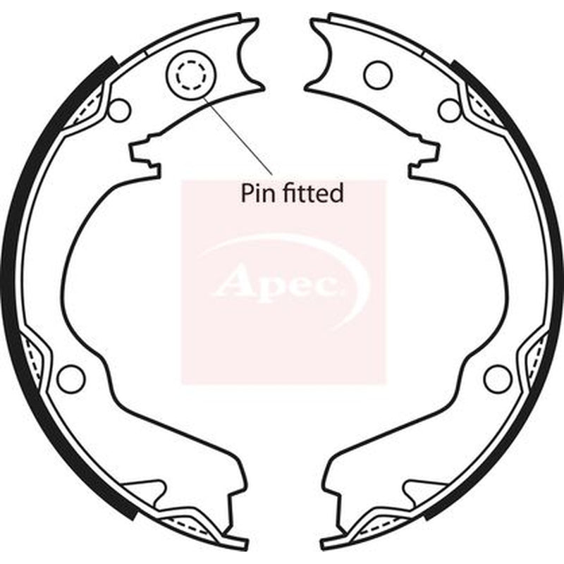 Apec Parking Brake Shoe Set SHU708
