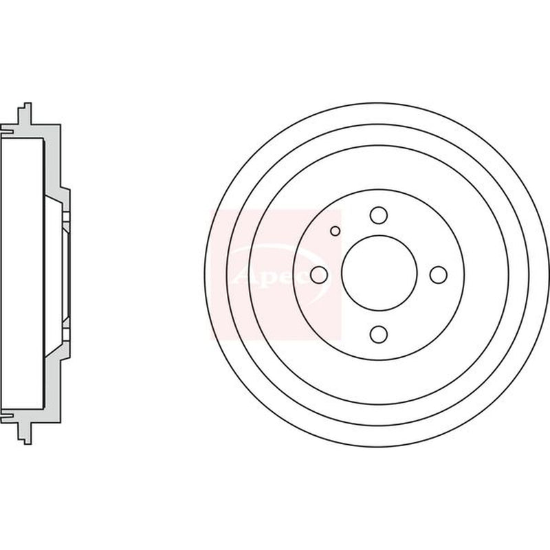 Apec Brake Drum Assembly Rear DRM9940