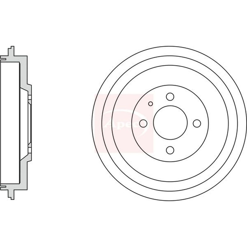 Apec Brake Drum Assembly Rear DRM9940