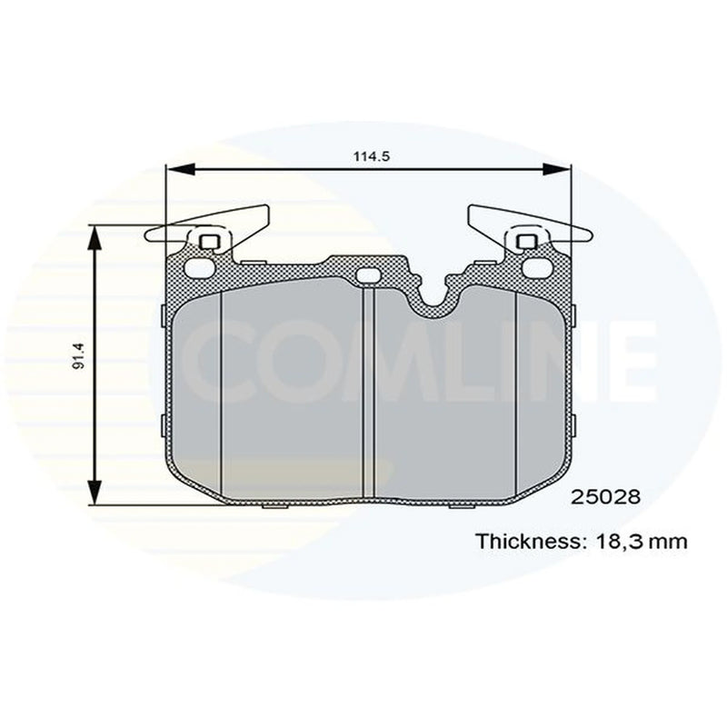 Comline 4 x Front Brake Pad Set CBP06122