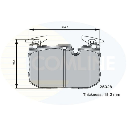 Comline 4 x Front Brake Pad Set CBP06122