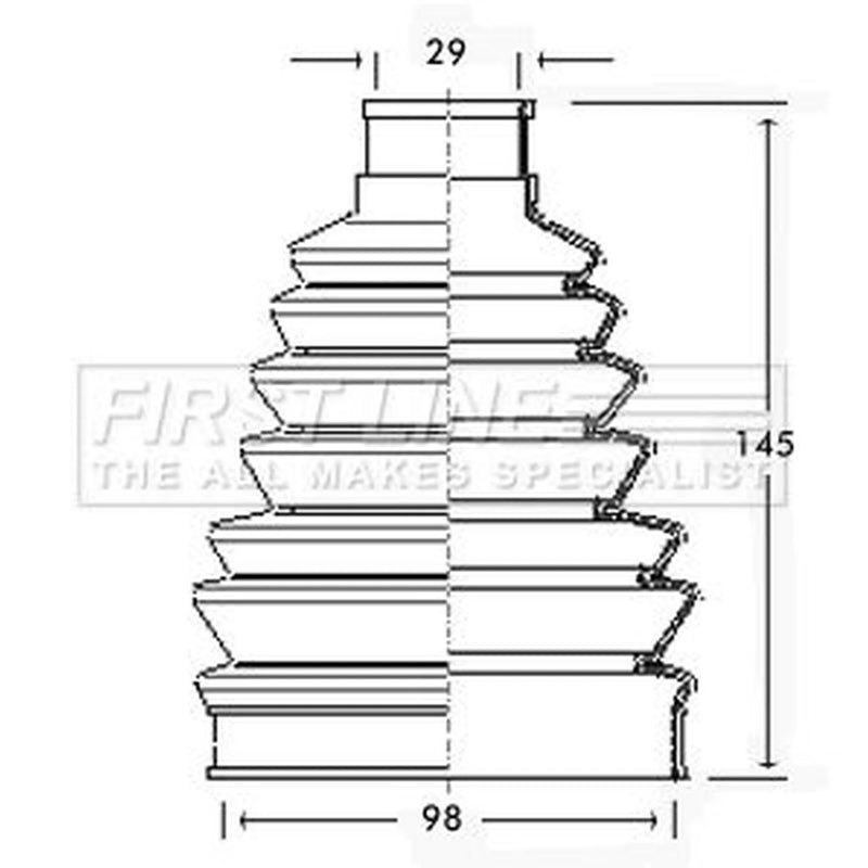 First Line Drive Shaft Bellow Kit Front Left Thermoplast FCB2284