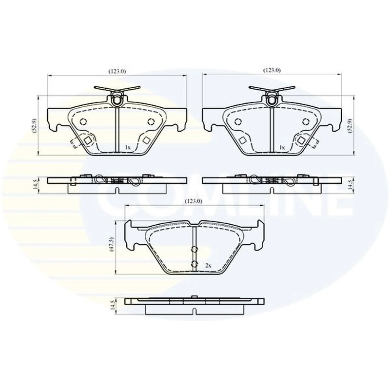 Comline 4 x Rear Brake Pad Set CBP33651