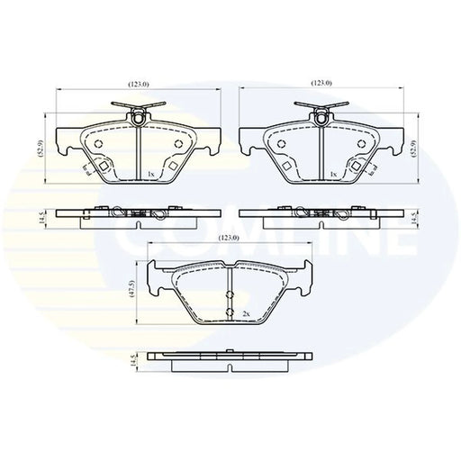 Comline 4 x Rear Brake Pad Set CBP33651