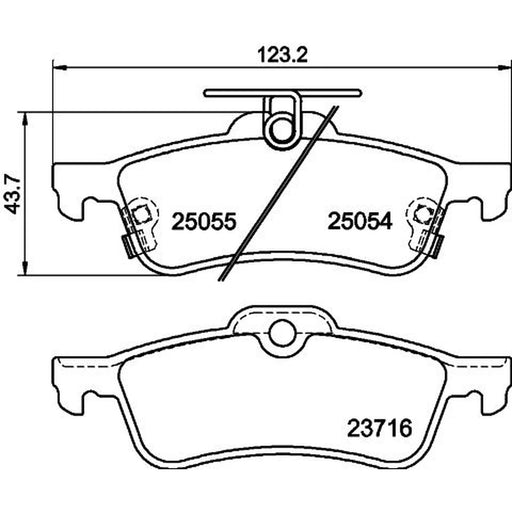 DON Rear Brake Pad Set PCP1397