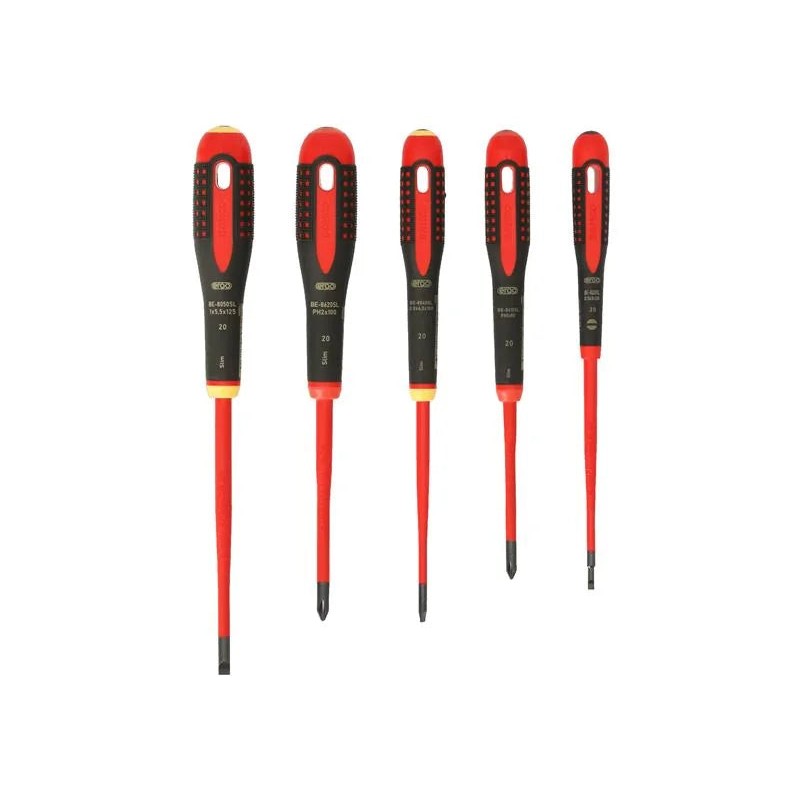 Bahco BE-9881SL ERGO™ Slim VDE Insulated Screwdriver Set, 5 Piece - BE-9881SL