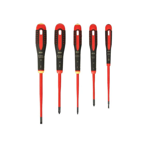 Bahco BE-9881SL ERGO™ Slim VDE Insulated Screwdriver Set, 5 Piece - BE-9881SL
