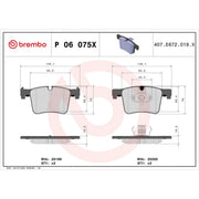 Brembo 4 x Front Brake Pad Set P06075X