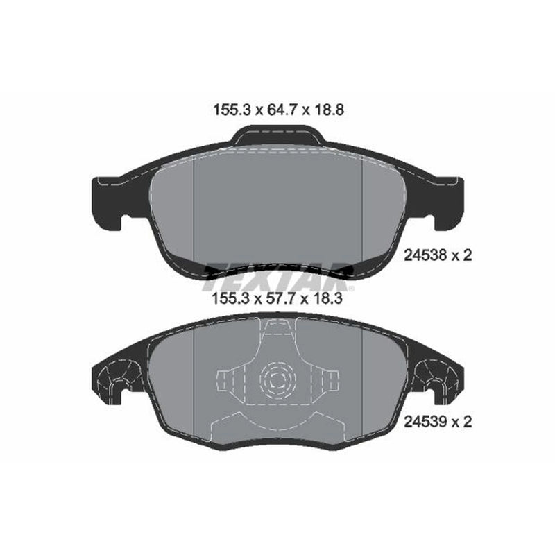 Textar Front Brake Pad Set 2453801