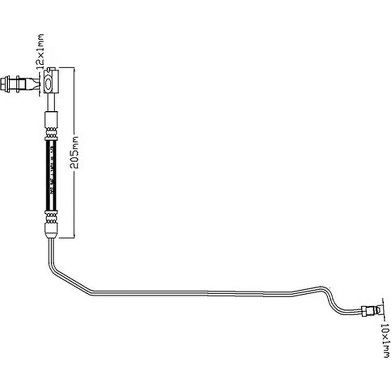 Juratek Brake Hydraulic Hose Line Rear Left JBH1185L