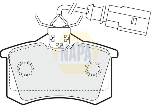 NAPA Rear Brake Solid Discs & Pads fits FORD SEAT VW