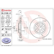 Brembo 2 x Front Brake Discs 09.5180.41