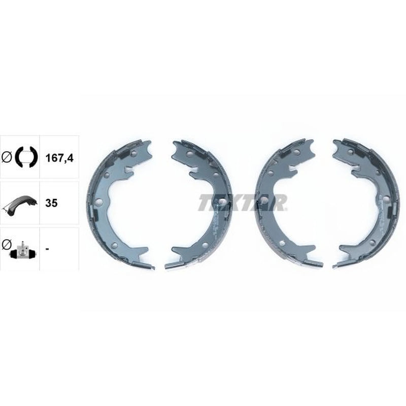 Textar Parking Brake Shoe Set 91062800