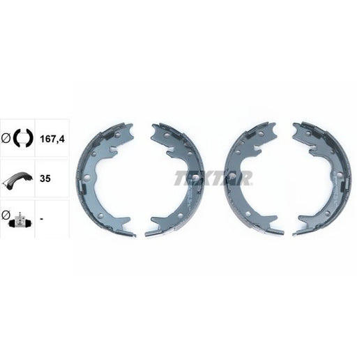Textar Parking Brake Shoe Set 91062800