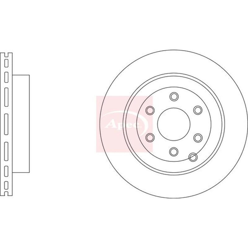 Apec 2 x Vented Rear Brake Discs DSK3423