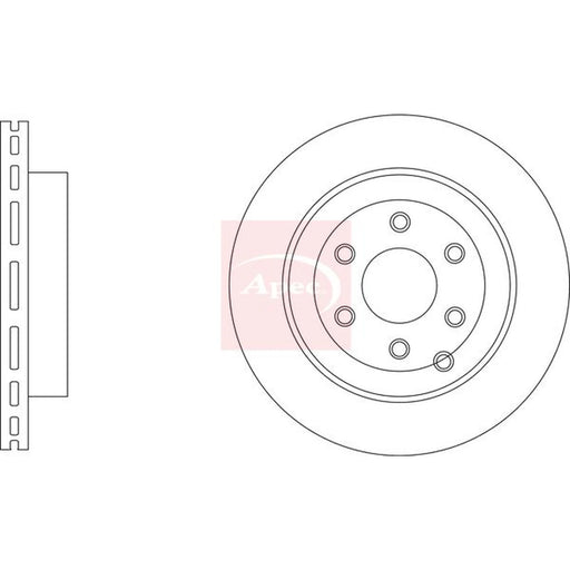 Apec 2 x Vented Rear Brake Discs DSK3423