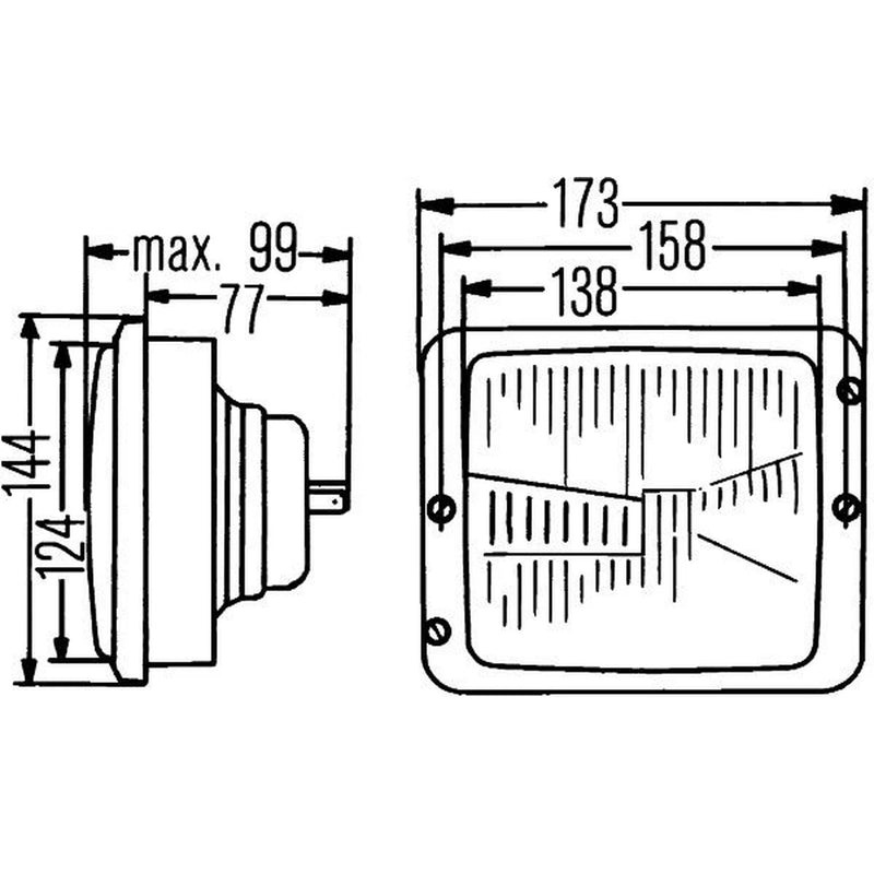 Hella Headlight Headlamp T4W Left 1AA 004 109-201