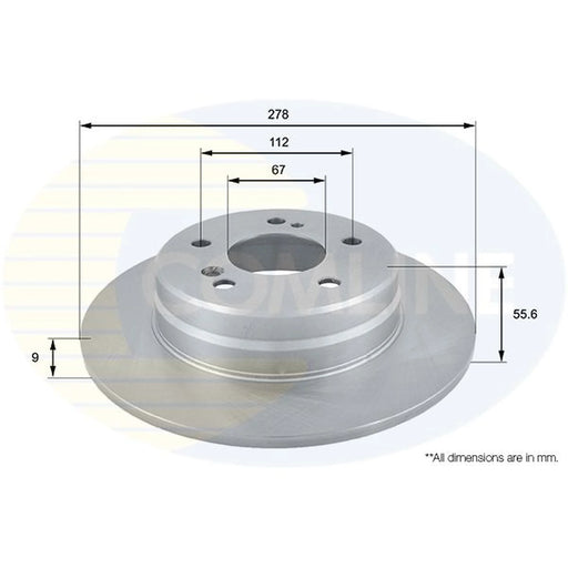 Comline 2 x Solid Rear Brake Discs ADC1616
