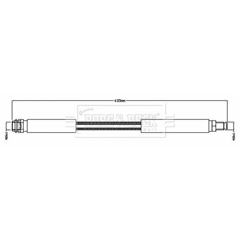 Borg & Beck Brake Hydraulic Hose Line Front Left BBH8723