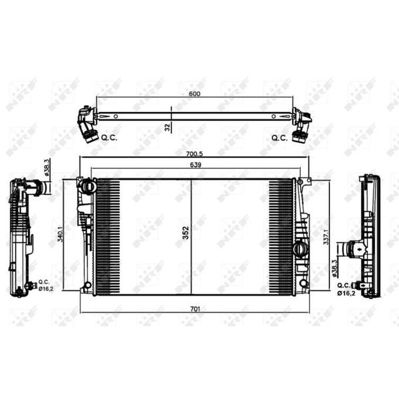 NRF Engine Radiator 58413