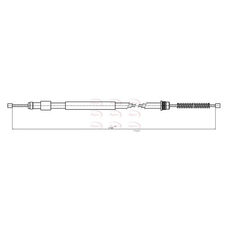 Apec Handbrake Cable Left Rear CAB1001