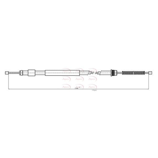 Apec Handbrake Cable Left Rear CAB1001
