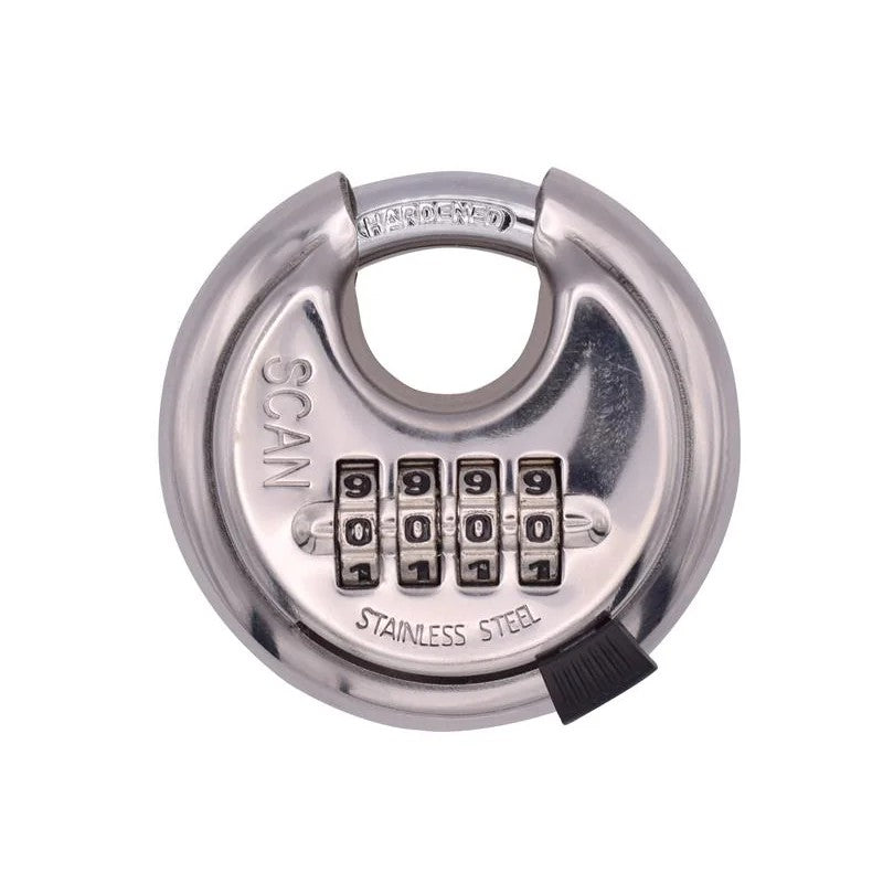 Scan Stainless Steel Disk Type Combination Padlock 70mm - XA115
