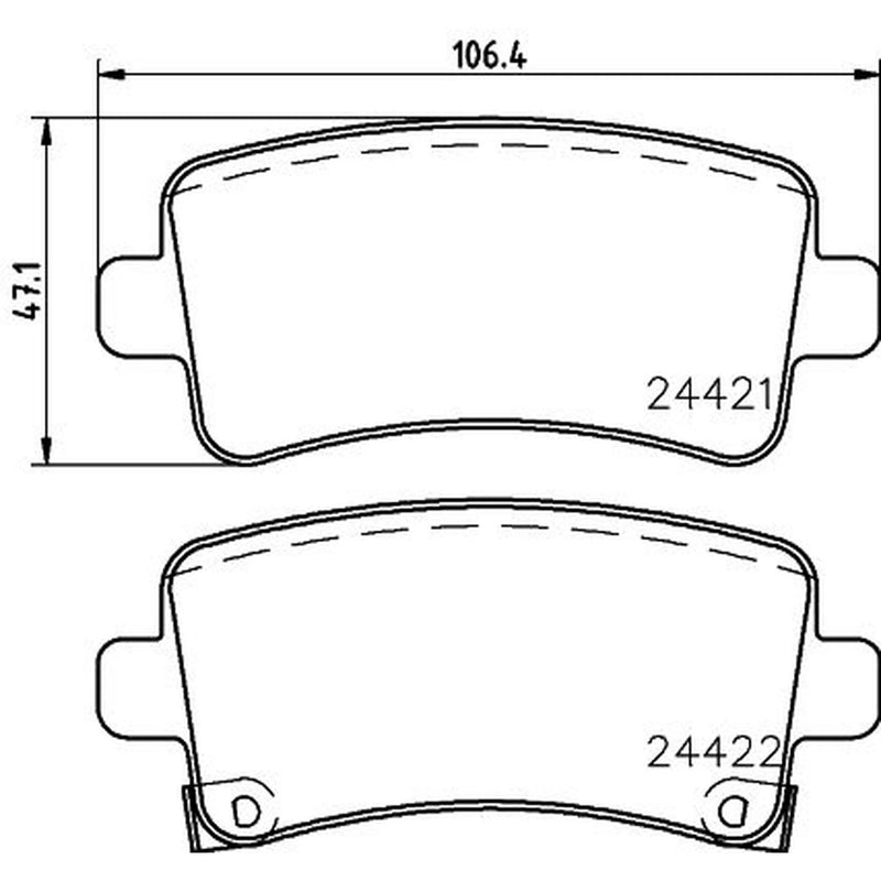 DON Rear Brake Pad Set PCP1070