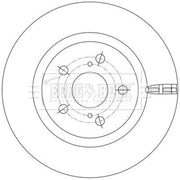 Borg & Beck 2 x Vented Front Brake Discs BBD5595