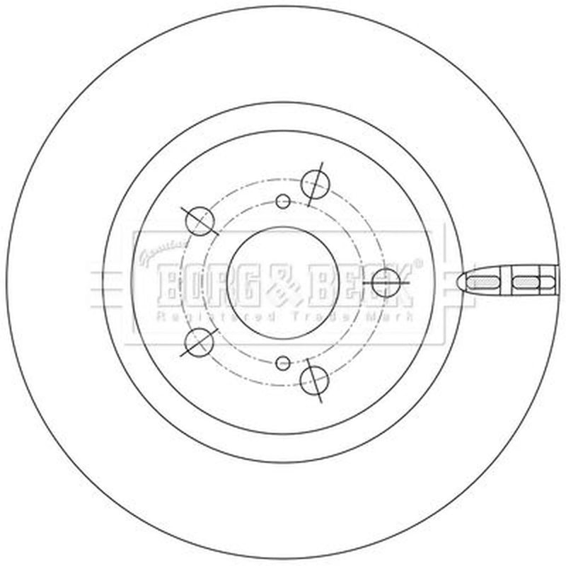 Borg & Beck 2 x Vented Front Brake Discs BBD5595