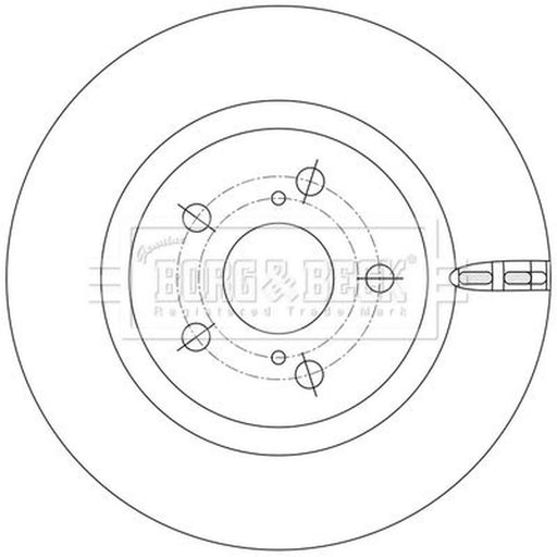 Borg & Beck 2 x Vented Front Brake Discs BBD5595