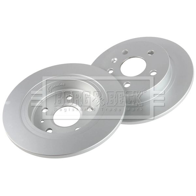 Borg & Beck 2 x Solid Rear Brake Discs BBD4757