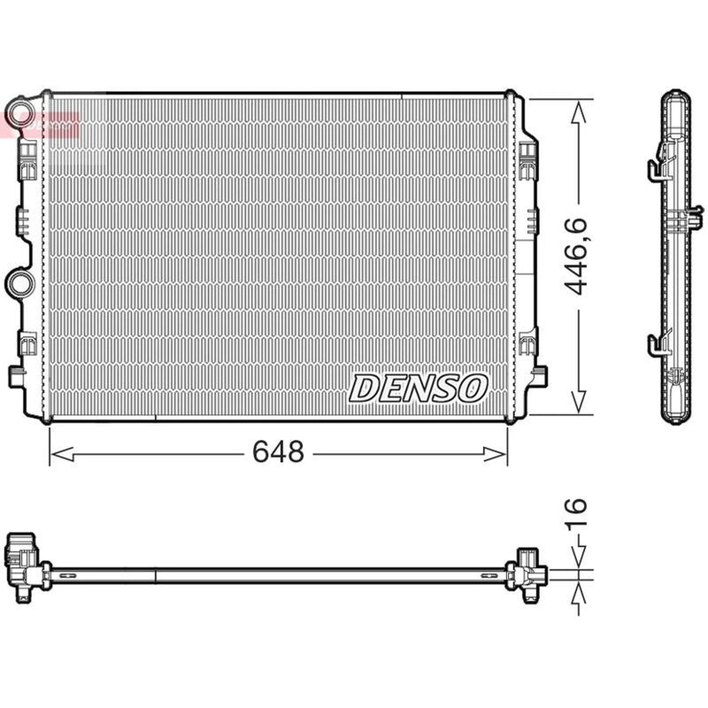 Denso Engine Radiator DRM02050