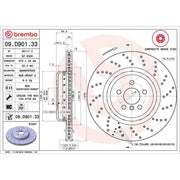 Brembo 2 x Aluminium Rear Brake Disc Hub Brake Discs 09.D901.23
