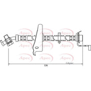 Apec Brake Hydraulic Hose Line Front Right HOS4027