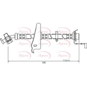 Apec Brake Hydraulic Hose Line Front Right HOS4027