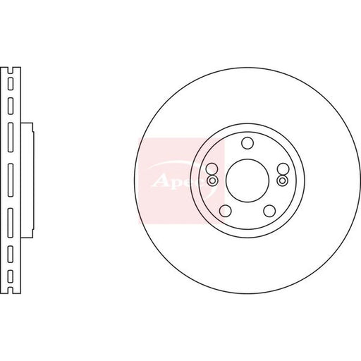 Apec 2 x Vented Front Brake Discs DSK2242