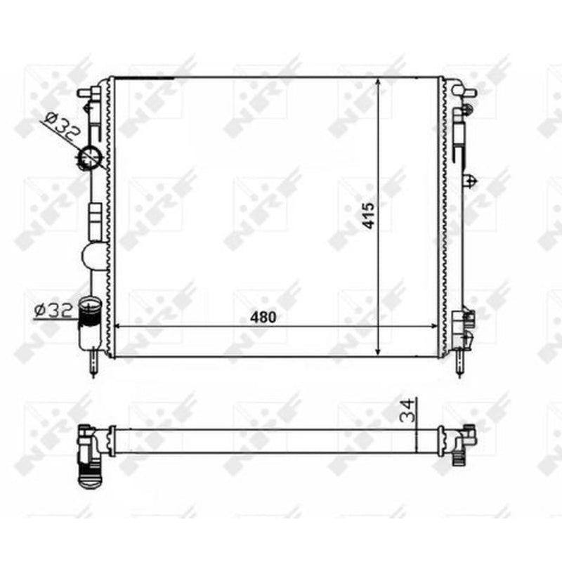 NRF Engine Radiator 58217