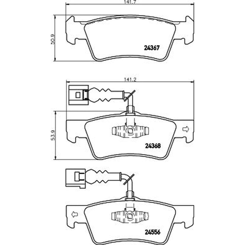 Mintex Rear Brake Pad Set MDB2822