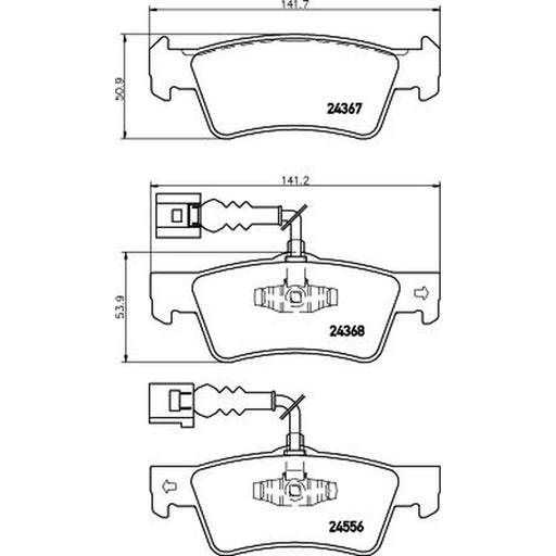 Mintex Rear Brake Pad Set MDB2822