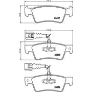DON Rear Brake Pad Set PCP2238