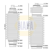 NAPA Steering Bellow Kit Front NCB3004