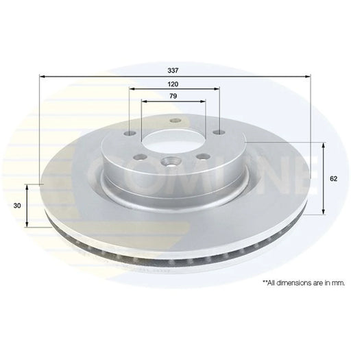 Comline 2 x Front Brake Discs ADC1323V