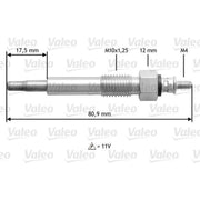 Valeo Diesel Engine Glow Plug 345160