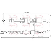 Apec Handbrake Cable Left Rear CAB1508