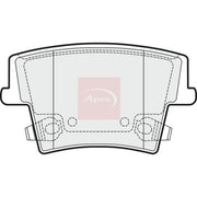 Apec Rear Brake Pad Set PAD1485