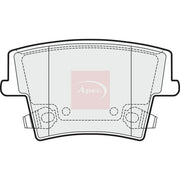 Apec Rear Brake Pad Set PAD1485