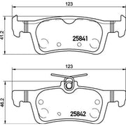 Brembo 4 x Rear Brake Pad Set P24204