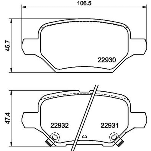 DON Rear Brake Pad Set PCP1779