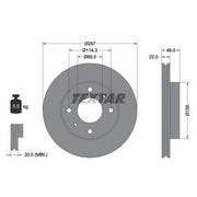 Textar 2 x Vented Front Brake Discs 92056300